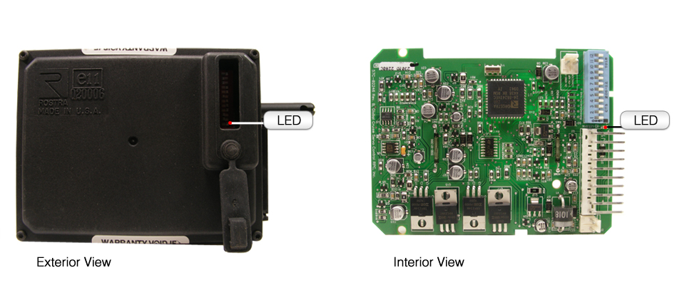 Rostra 250-1223 LED Location.