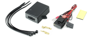 TextBuster system components include the Bluetooth module, power harness, and cable ties for secure mounting