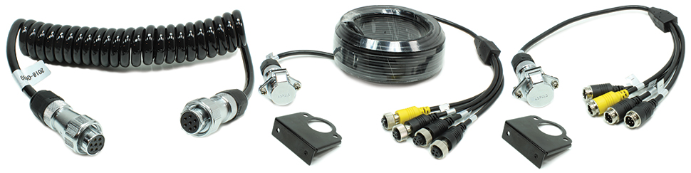 Rostra's 250-8724-KIT trailer camera connectivity kit allows installers to connect four cameras mounted on their trailer to a monitor in the cab of their vehicle