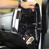 Step 8: Gently pry the dashboard side panel away gaining access to route the GPS antenna harness Step 8: Gently pry the dashboard side panel away gaining access to route the GPS antenna harness