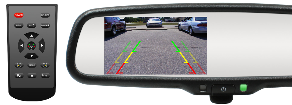 RearSight backup camera mirrors include adjustable parking grid lines to help drivers make safer decisions when the vehicle is in reverse