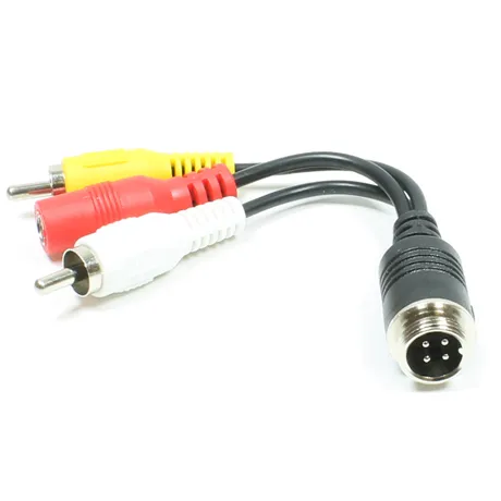 Adapter, 4PIN Male to RCA output and 12V DC for HD Cameras