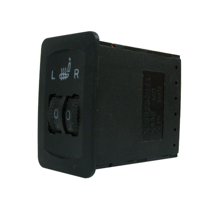 Five-position thumb-dial switch includes red and blue backlit LED's for easily locating them at night