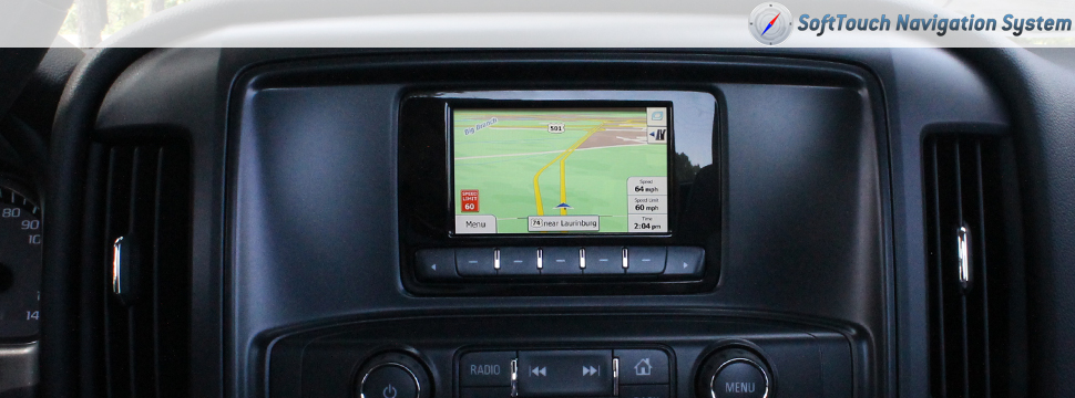 Rostra 250-7620 navigation system installed on a 2014 Chevrolet Silverado with 4.2-inch screen