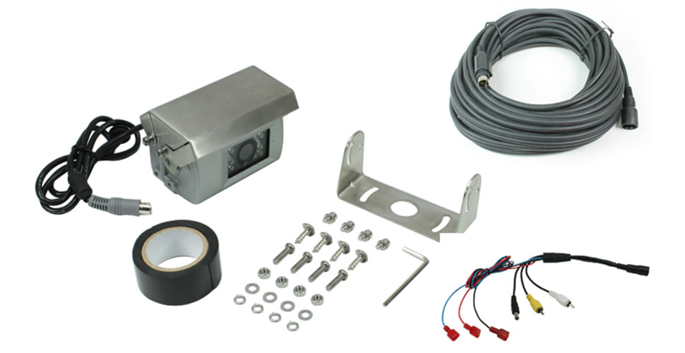 An image showing the body of the Rostra 250-8097A hinge-mount backup camera