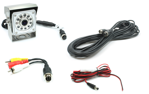 Rostra 250-8098-HD-10M hinge-mount stainless IR-equipped CCD color camera with 10-meter harness
