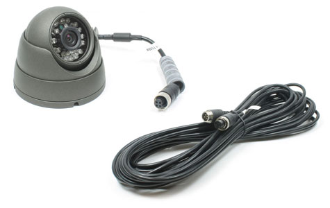 Rostra 250-8143-HD-20M dome-shaped IR-equipped CMOS color camera with 10-meter harness