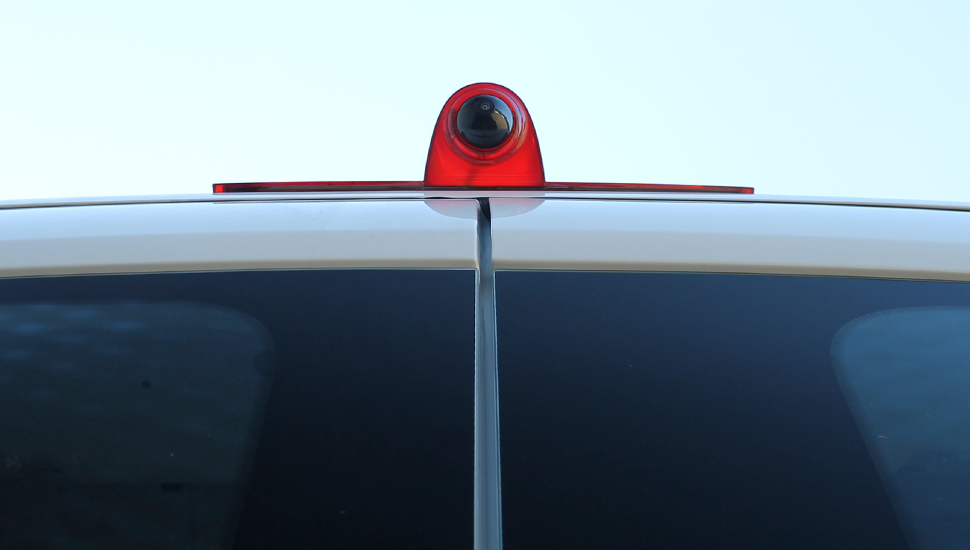 Ford Transit Full-Size third brake lamp camera installed above rear doors