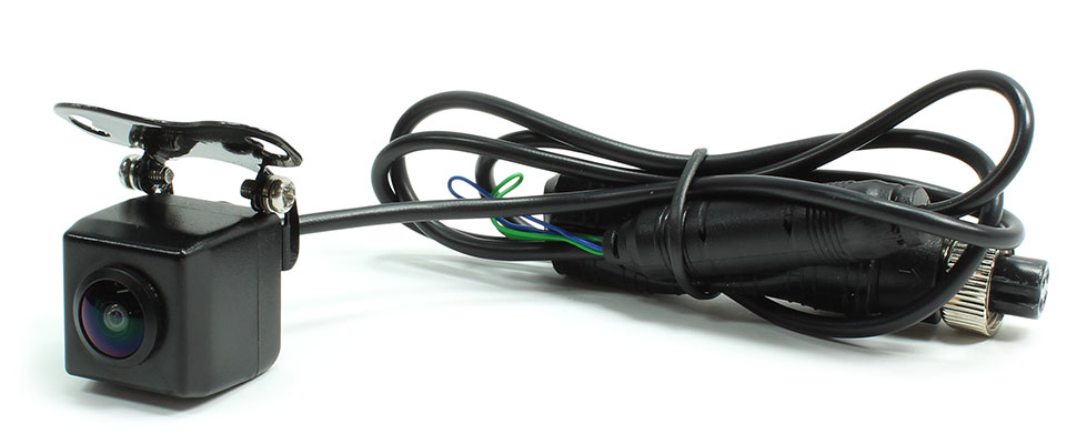 Rostra 250-8182-HD surface mountable backup camera An image showing the body of the Rostra 250-8182-HD backup camera