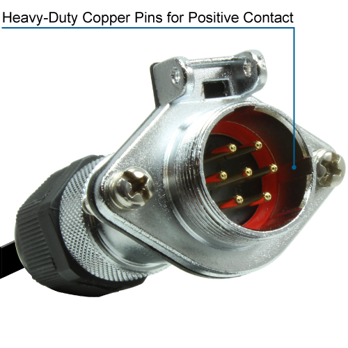 Rostra's trailer camera connectivity kits include heavy-duty copper pins for positive connectivity