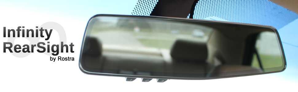 Infinity RearSight edge-to-edge glass rear view mirrors by Rostra