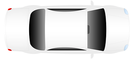 Image of a silver truck in the right-hand side blind spot of a vehicle