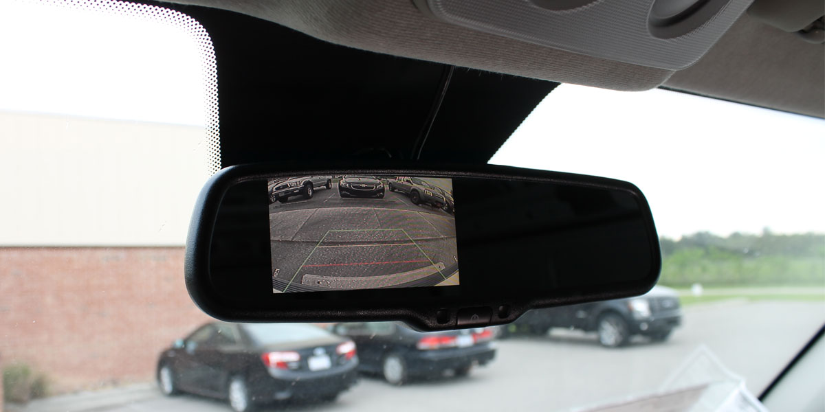 2014 RAM ProMaster Rear View LCD Mirror Installed